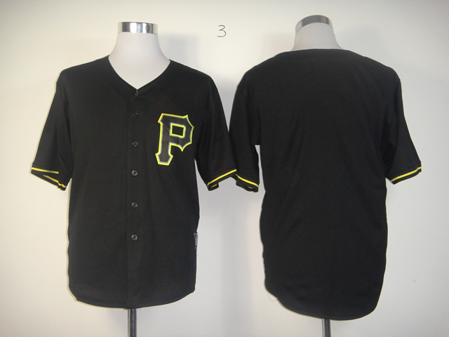 Men Pittsburgh Pirates Blank Black MLB Jerseys